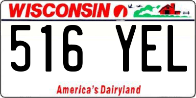 WI license plate 516YEL