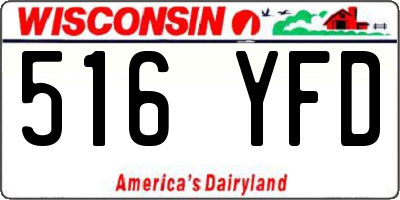 WI license plate 516YFD