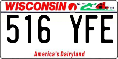 WI license plate 516YFE
