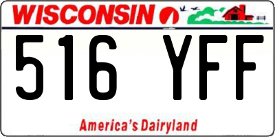 WI license plate 516YFF