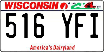 WI license plate 516YFI