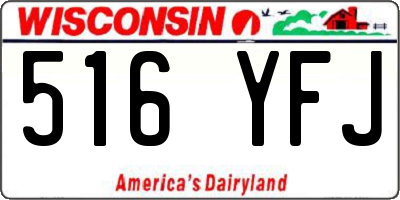 WI license plate 516YFJ