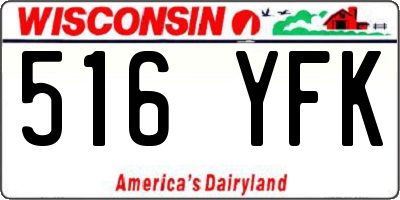 WI license plate 516YFK