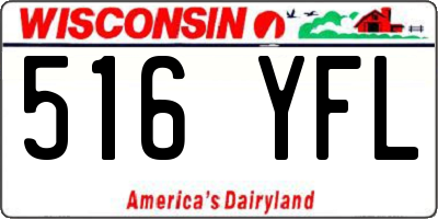 WI license plate 516YFL