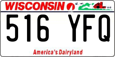 WI license plate 516YFQ