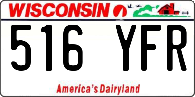 WI license plate 516YFR
