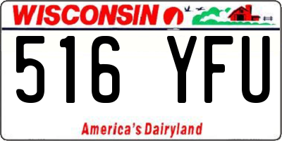 WI license plate 516YFU