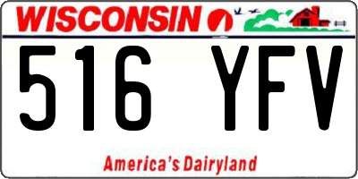 WI license plate 516YFV