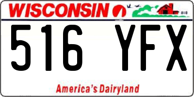 WI license plate 516YFX