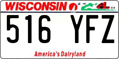 WI license plate 516YFZ