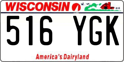 WI license plate 516YGK