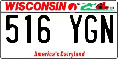 WI license plate 516YGN