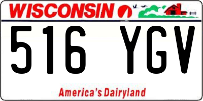 WI license plate 516YGV