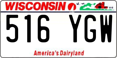 WI license plate 516YGW