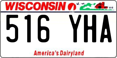 WI license plate 516YHA
