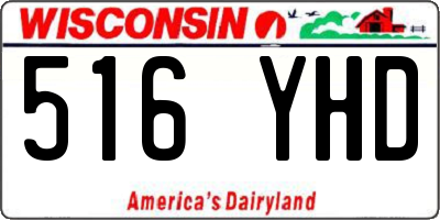 WI license plate 516YHD