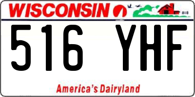 WI license plate 516YHF