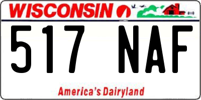 WI license plate 517NAF