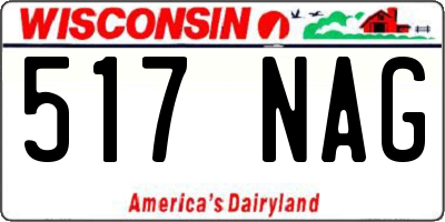 WI license plate 517NAG
