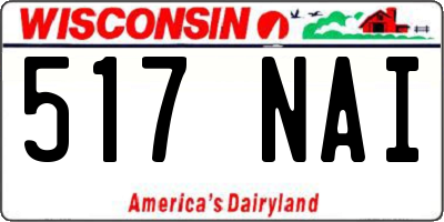 WI license plate 517NAI