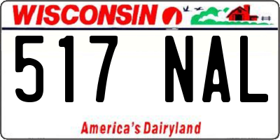 WI license plate 517NAL