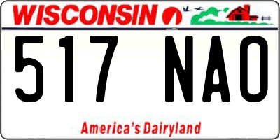 WI license plate 517NAO