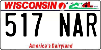 WI license plate 517NAR