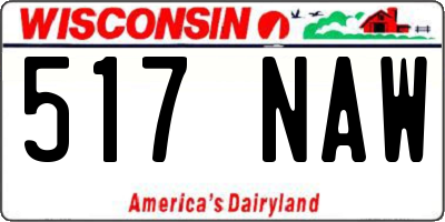 WI license plate 517NAW