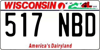 WI license plate 517NBD