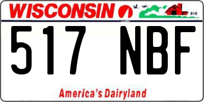 WI license plate 517NBF