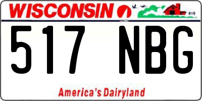 WI license plate 517NBG
