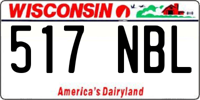 WI license plate 517NBL