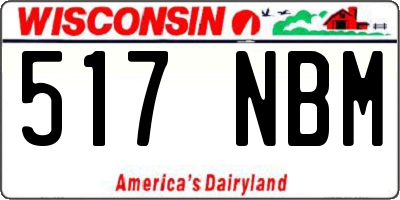 WI license plate 517NBM