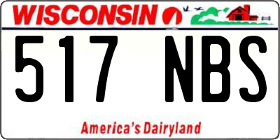 WI license plate 517NBS