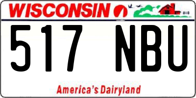 WI license plate 517NBU
