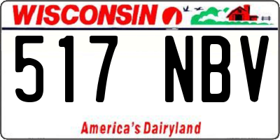 WI license plate 517NBV