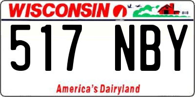WI license plate 517NBY