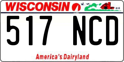 WI license plate 517NCD