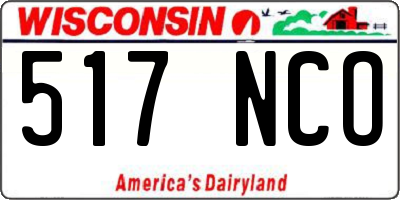 WI license plate 517NCO