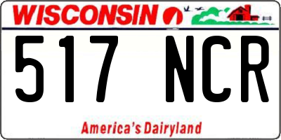 WI license plate 517NCR