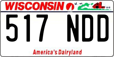 WI license plate 517NDD