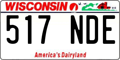 WI license plate 517NDE