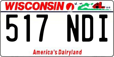 WI license plate 517NDI