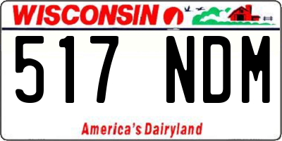 WI license plate 517NDM