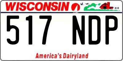 WI license plate 517NDP