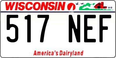WI license plate 517NEF