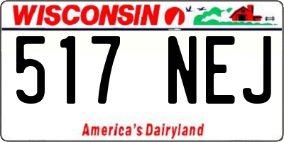 WI license plate 517NEJ