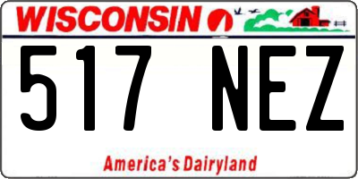 WI license plate 517NEZ