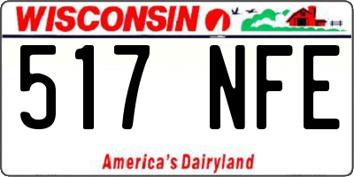 WI license plate 517NFE
