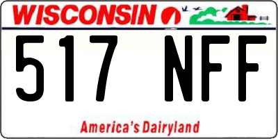 WI license plate 517NFF